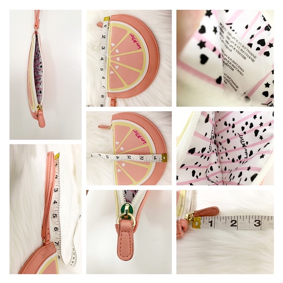 Luv Betsey Johnson Orange Slice Wristlet Coin Bag - Picture 3 of 8